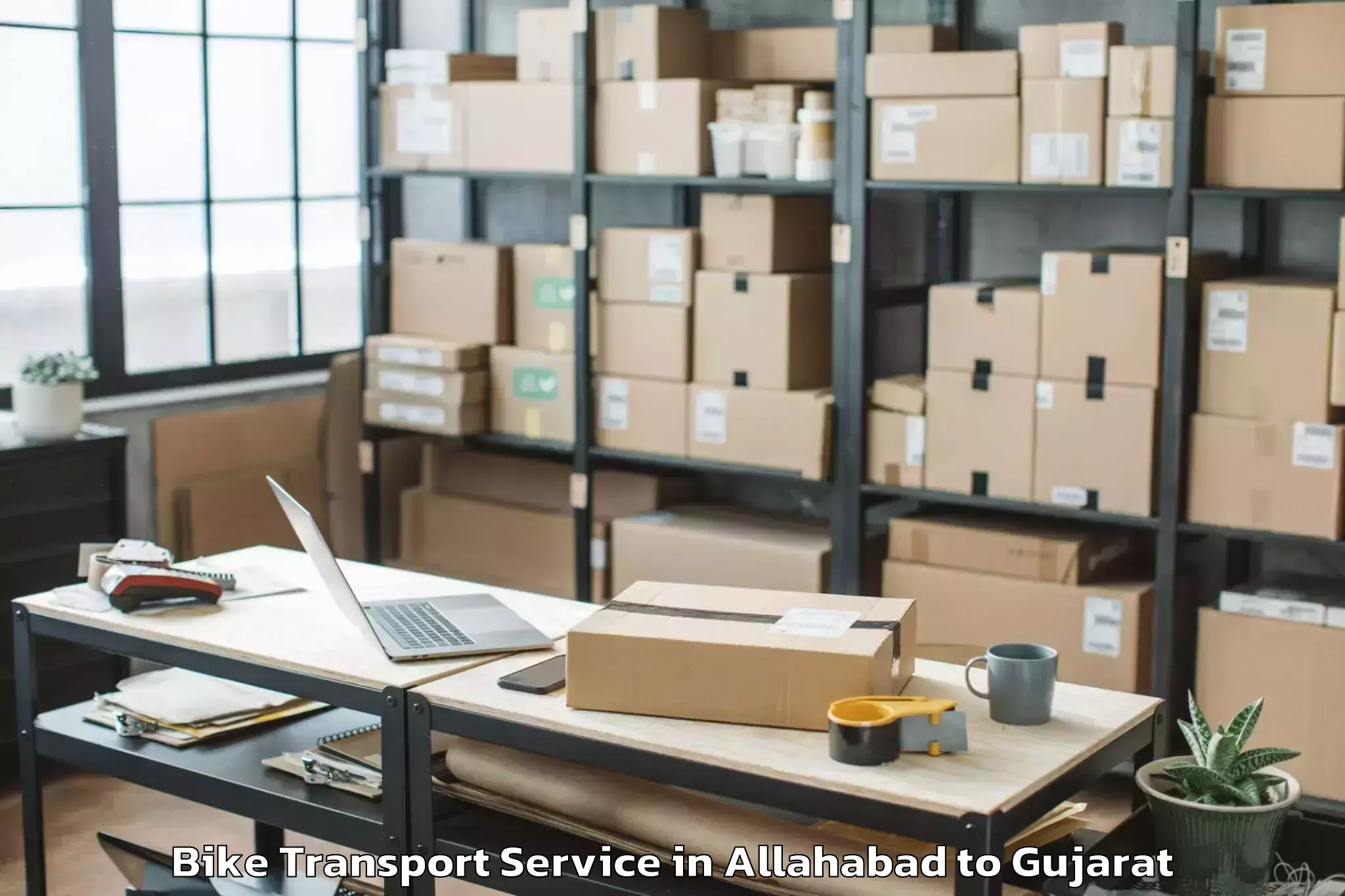 Expert Allahabad to Gussar Bike Transport